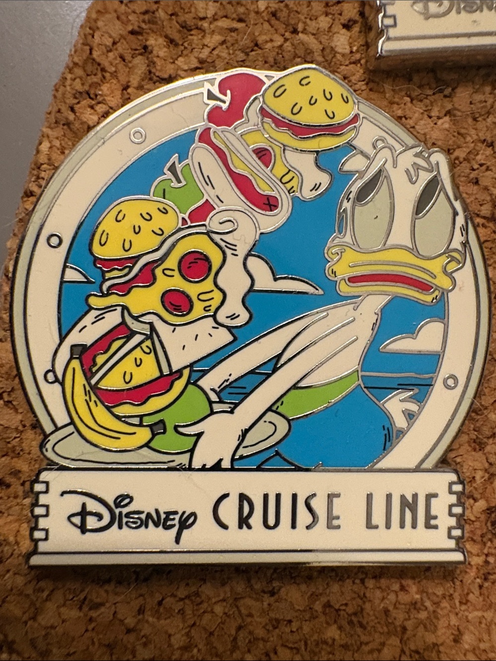 Disney Cruise Line Donald Duck Enamel Pin - Blue, Yellow, Red